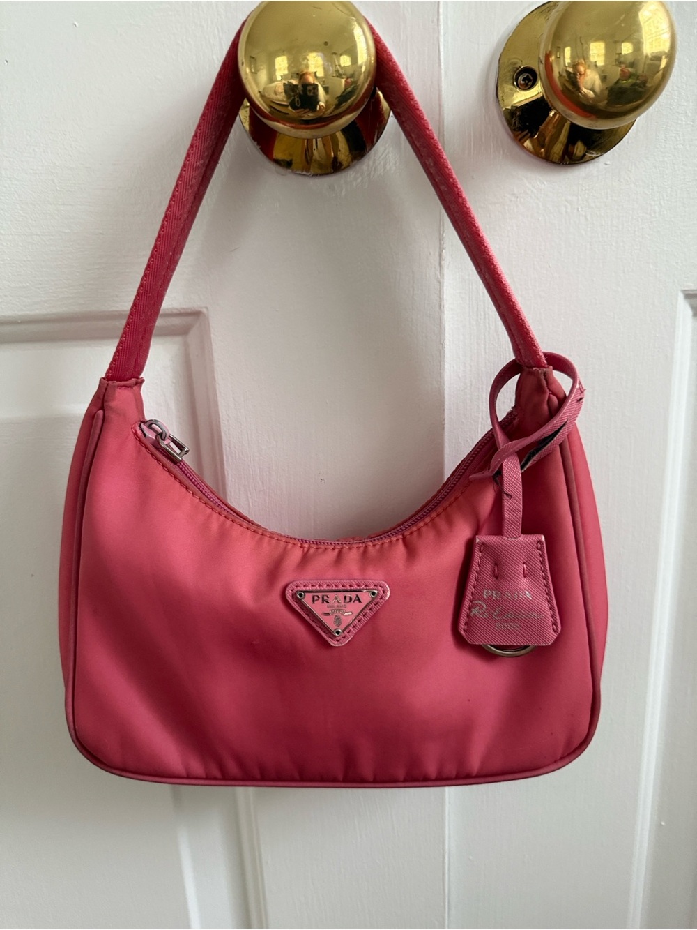Prada Rose Pink Nylon Shoulder Bag